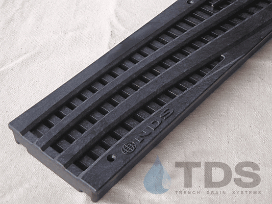 NDS 253 Class B ADA Compliant Wave HDPE 4" x 24" Grate -BLACK