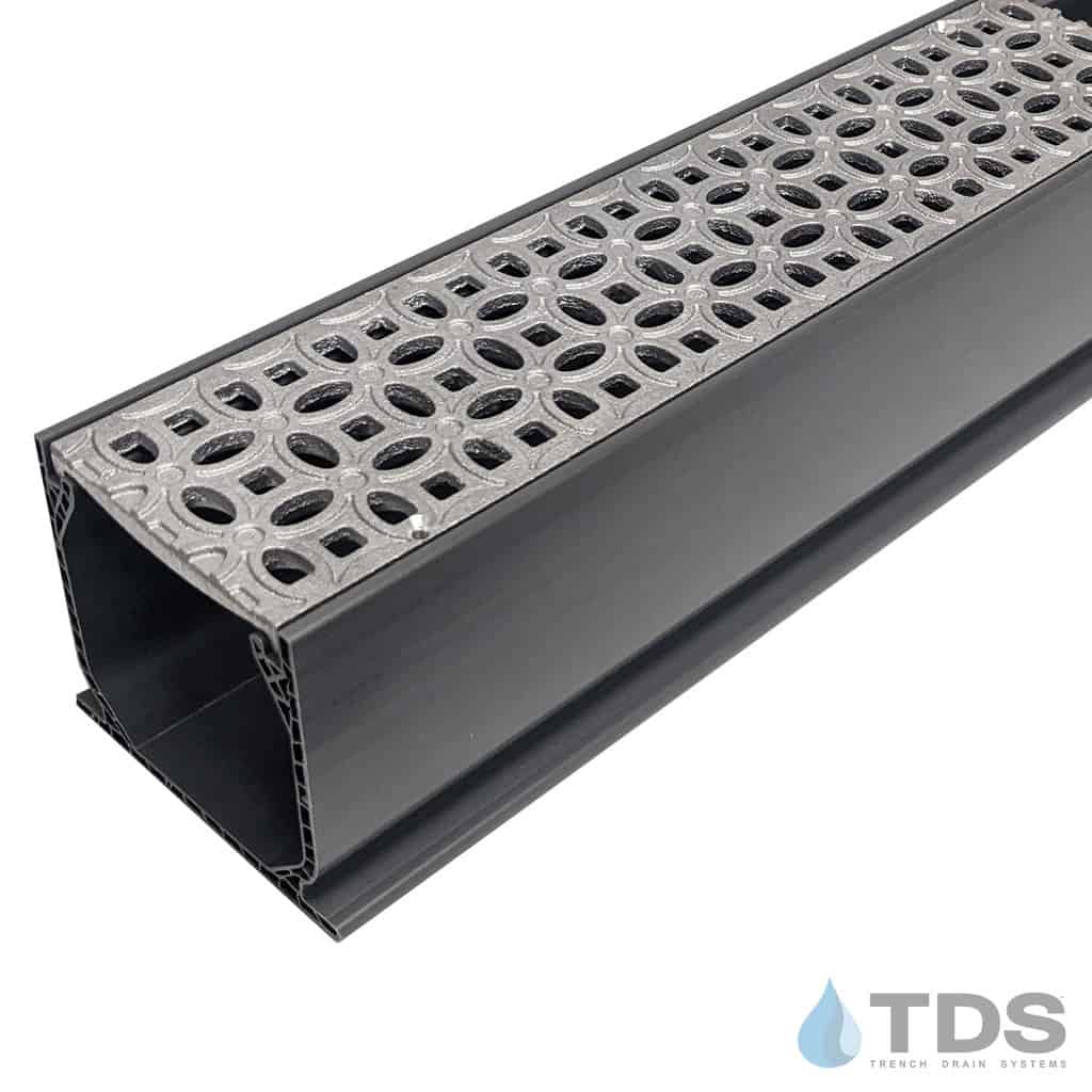 NDS 3" Gray Mini Channel Kit with TDS Bronze Age Luna Grate - Aluminum