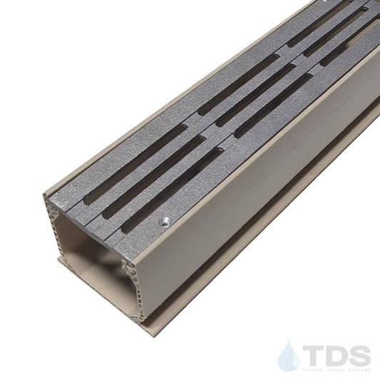 NDS 3" Sand Mini Channel Kit with TDS Bronze Age Bars Grate - Aluminum
