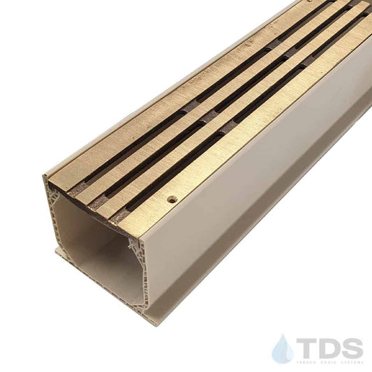 NDS 3" Sand Mini Channel Kit with TDS Bronze Age Bars Grate - Brushed