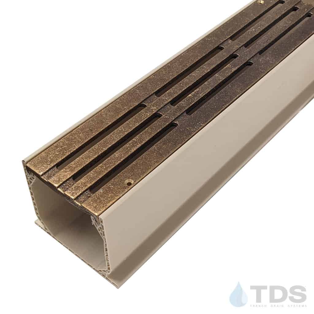 NDS 3" Sand Mini Channel Kit with TDS Bronze Age Bars Grate - Natural