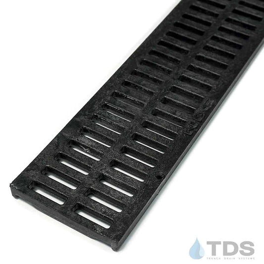 NDS 543 Class B ADA Compliant Heel-Proof HDPE 3" x 36" Grate - BLACK