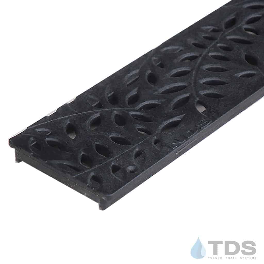 NDS 554 Class B ADA Compliant Botanical Polyolefin 3" x 36" Grate - BLACK