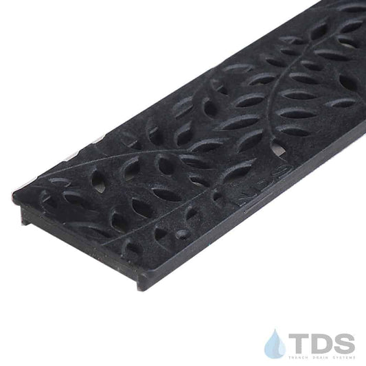 NDS 554 - Box of 16 - Class B ADA Compliant Botanical Polyolefin 3" x 36" Grate - BLACK