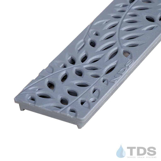 NDS 554GY - Box of 16 - Class B ADA Compliant Botanical Polyolefin 3" x 36" Grate - GRAY