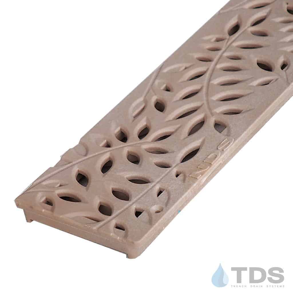 NDS 554S - Box of 16 - Class B ADA Compliant Botanical Polyolefin 3" x 36" Grate - SAND