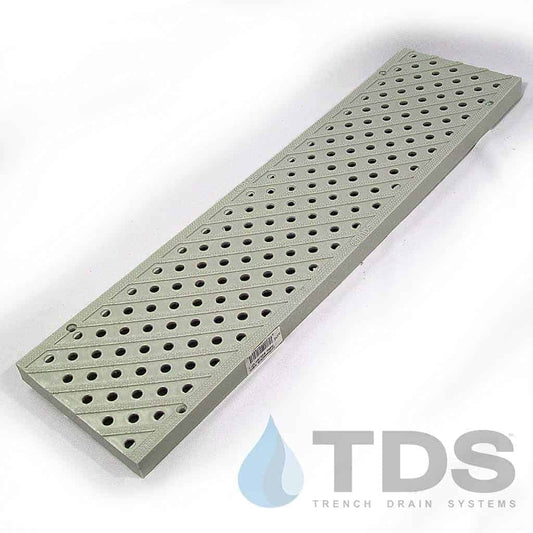 NDS 826 Class A Perforated HDPE 5" x 20" Grate - Light Gray