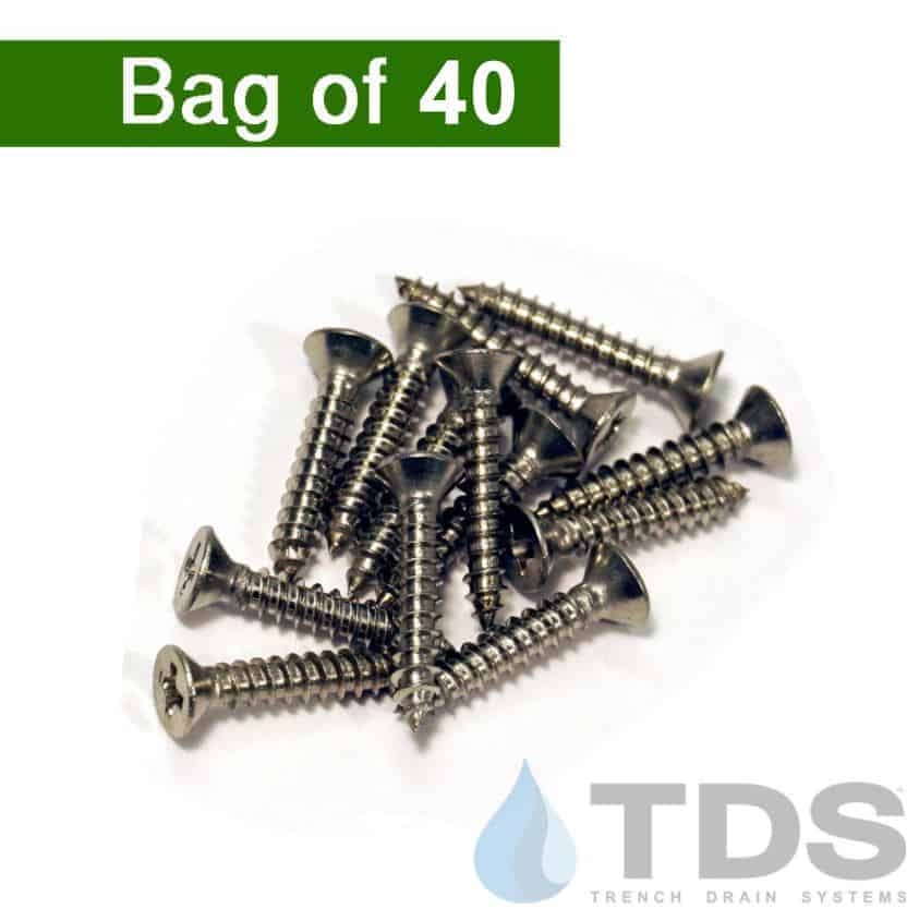 NDS-846 Stainless Screws for Mini Channel Deco Grates (40 PCS)