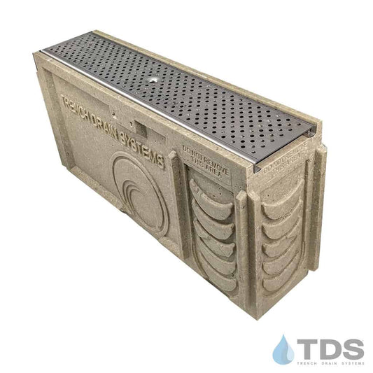 TP0650S (Shallow) Polymer Concrete Catch Basin Kit w/DG0657RH for POLYCAST®