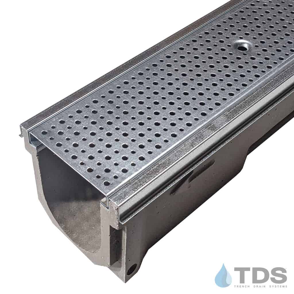 POLYCAST 600 Series Kit with DG0622 Perforated Galvanized Grate w/ Edging | Load Class A