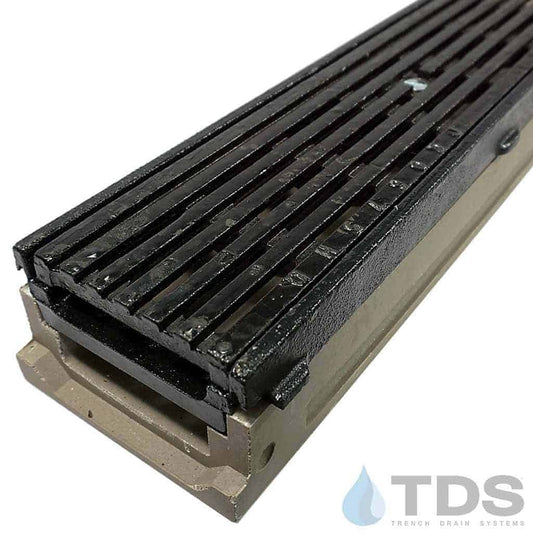 POLYCAST 500 Series Kit with DG0675HD ADA Transverse Slotted Ductile Iron Grate and Frame
