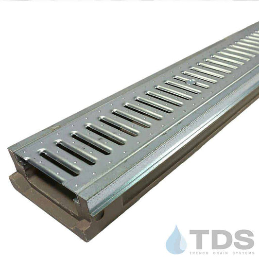 POLYCAST 500 Series Kit with DG0640 Slotted Galvanized Grate and Edging