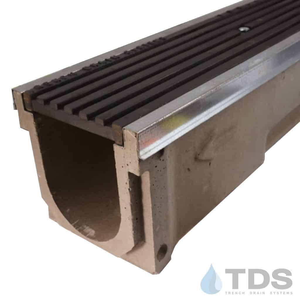 POLYCAST 600 Series Kit with DG0675HD ADA Transverse Slotted Ductile Iron Grate and Galvanized Edging