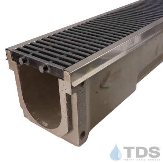 POLY600-SS-644SP Polycast 600 with Stainless steel edge and a fiberglass DG0644SP grate