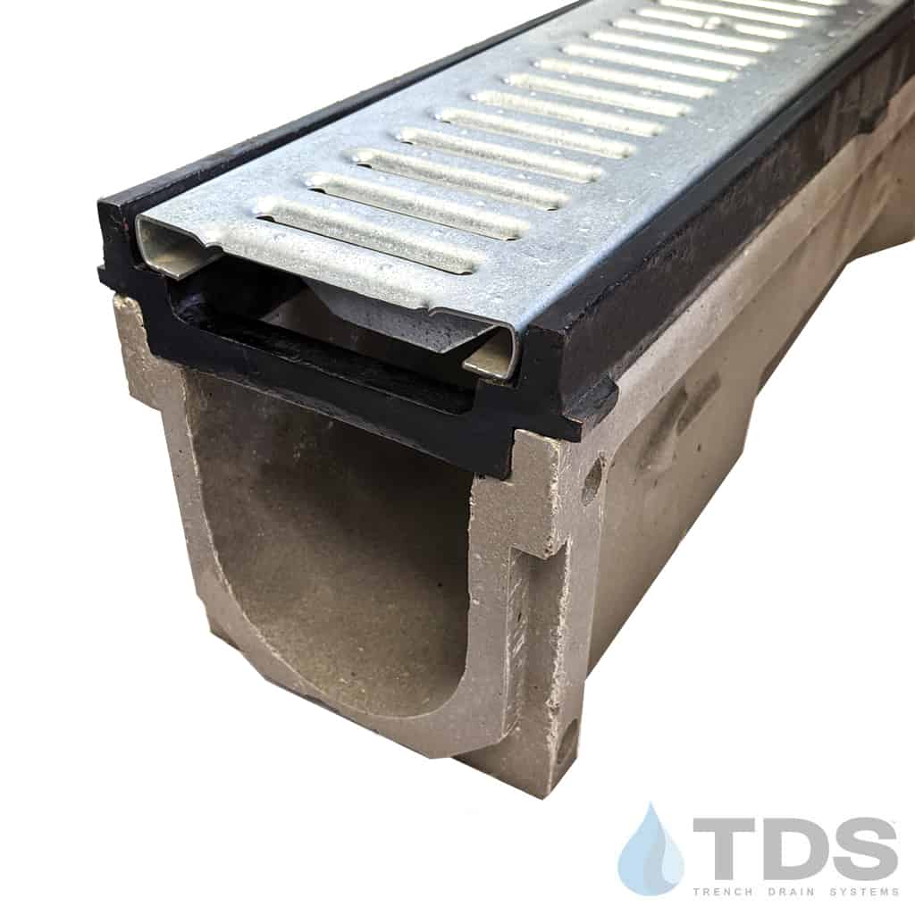 POLYCAST®700 Series Kit w/DG0640R Reinforced Slotted Galvanized Grate and Ductile Iron Frame