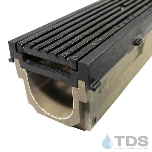 POLYCAST 700 Series Kit w/DG0675HD ADA Transverse Slotted Ductile Iron Grate & HDPE Frame