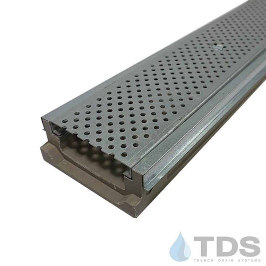 POLYCAST 500 Series Kit with DG0646 Perforated Galvanized Grate and Edging