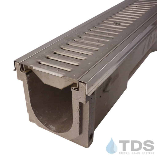 POLYCAST 600 Series Kit with DG0647R Reinforced Slotted Stainless Grate and Edging