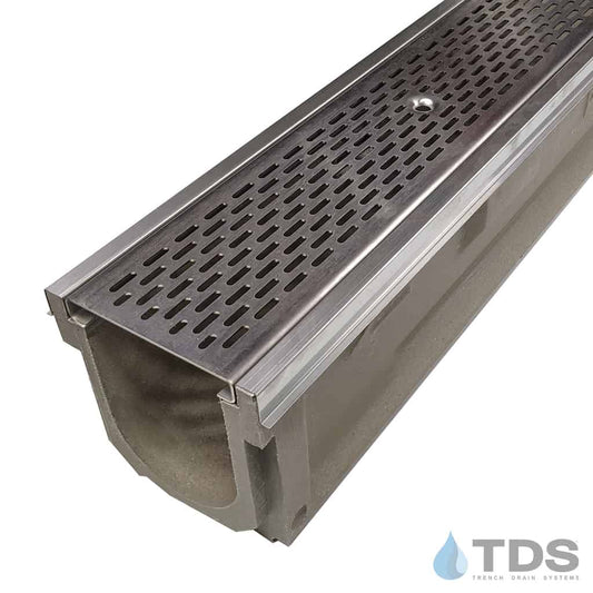 POLYCAST 600 Series Kit w/ DG0631 Slotted Stainless Steel Grate & Edging | Load Class A