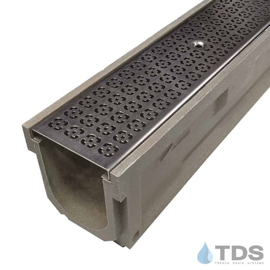 POLYCAST® 600 Series Kit w/ DG0633 Square Deco Perforated Stainless Steel Grate | Load Class A