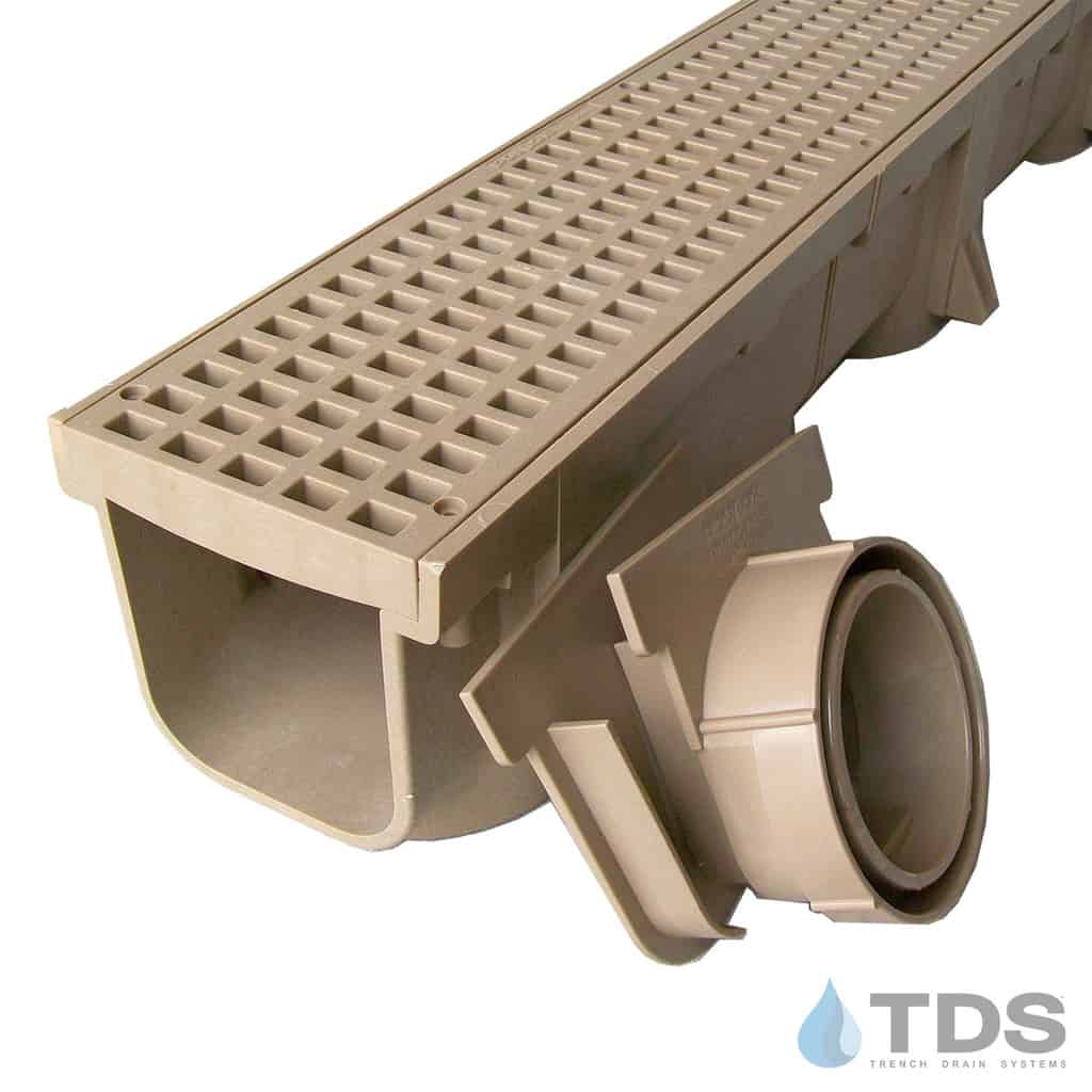 POLYLOK 90860-TN Driveway Drainage Kit with Mesh Grate - Tan