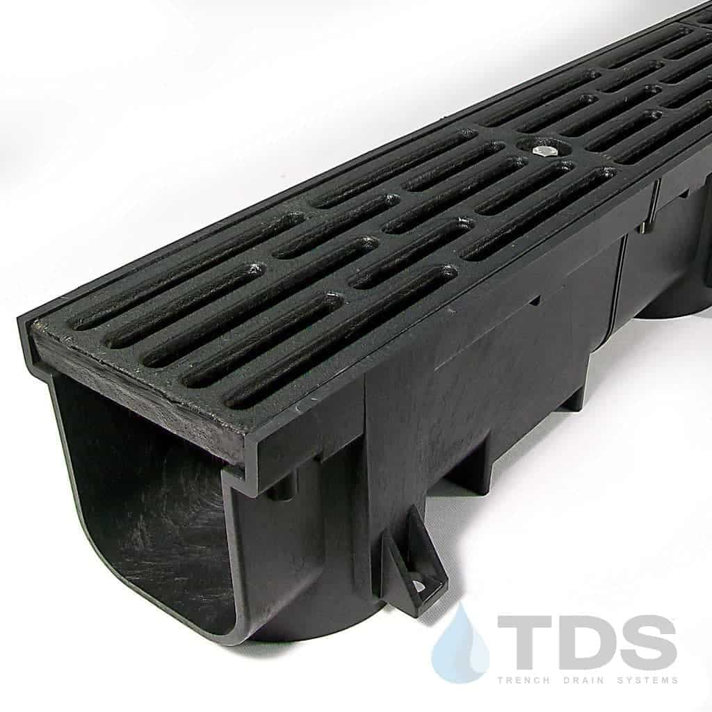 POLYLOK 90860-CI Drainage Kit w/Ductile Iron Grate - Black