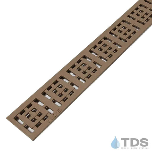 NDS Slim Channel 9252 Class A Plastic Square Deco 2" x 36" Grate - SAND