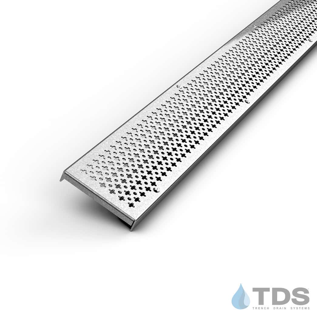 Bronze Age TDS-CATH-0424 Galvanized Steel 4" x 24" (Nominal) Grate