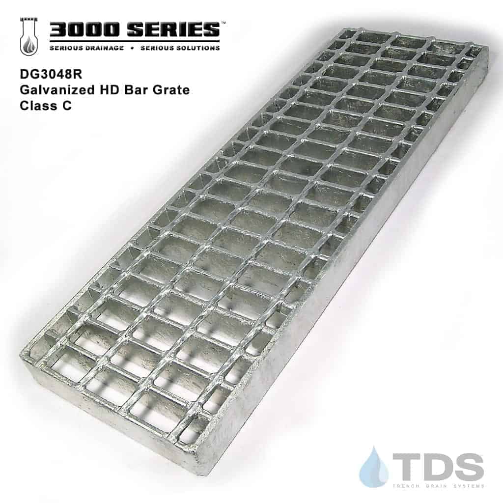 TDS DG3048R Class C BAR Galvanized 8" x 24" Grate