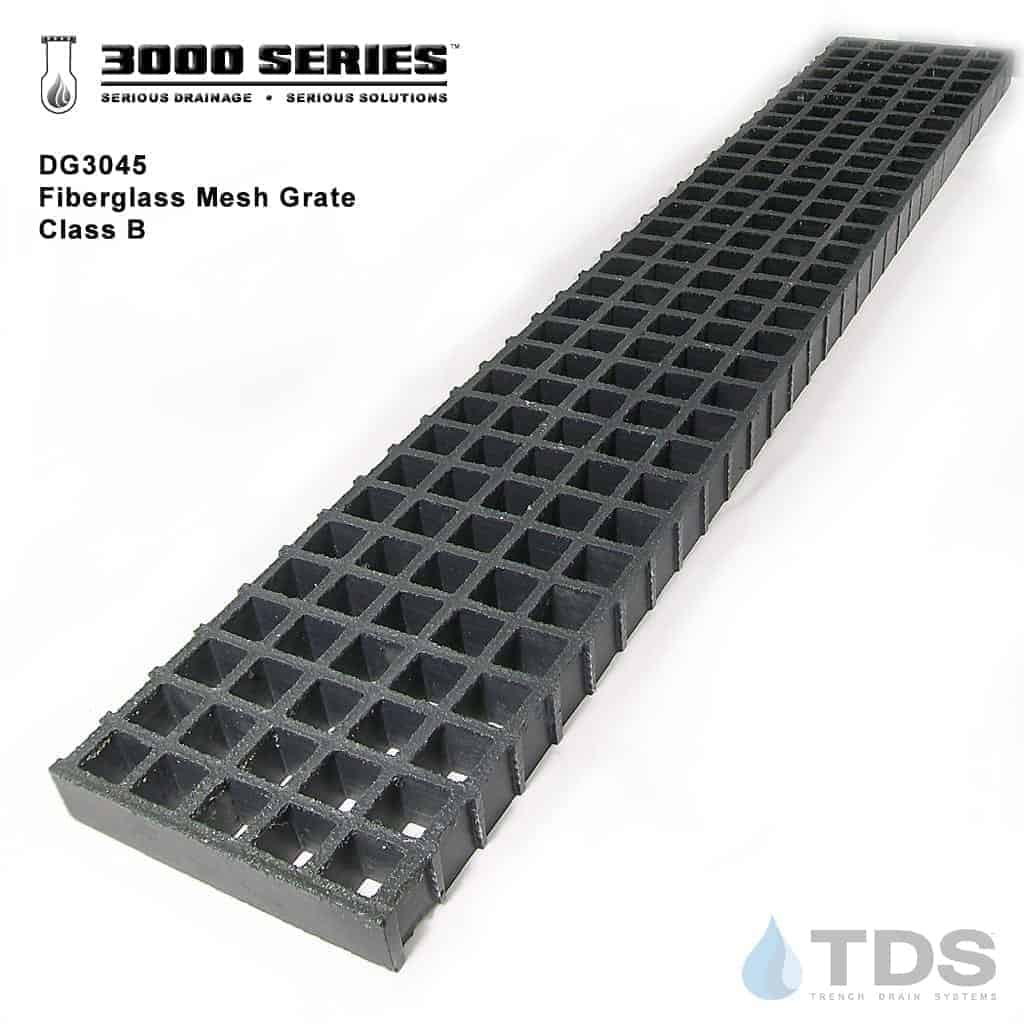 TDS DG3045 Class B Fiberglass 1.5" Sq. Mesh 8" x 48" Grate