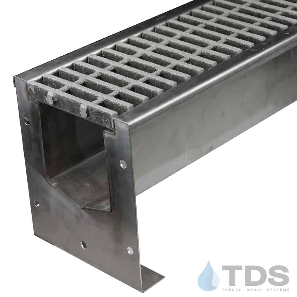 SS600 Stainless Steel Drain Kit w/ DG0644 Fiberglass Bar Grate | Class B