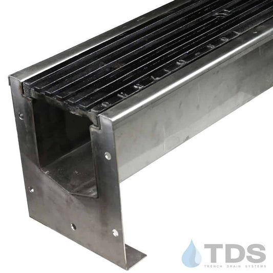 SS600 Stainless Steel Drain Kit w/ DG0675HD Transverse Slotted Ductile Iron Grate | Class D