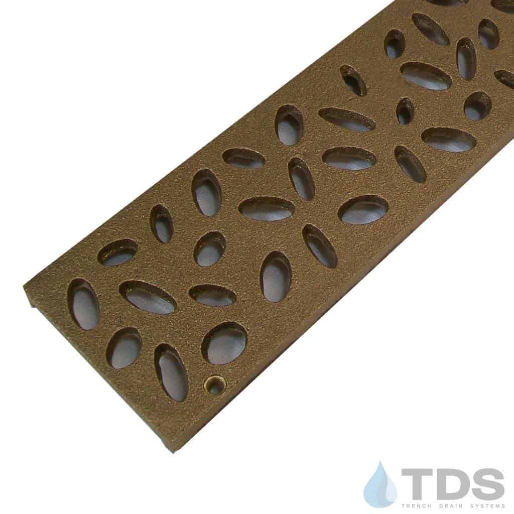 Bronze Age BA-RAIN-0312 Class A Rain Drop Bronze Natural Finish 3" x 12" Grate