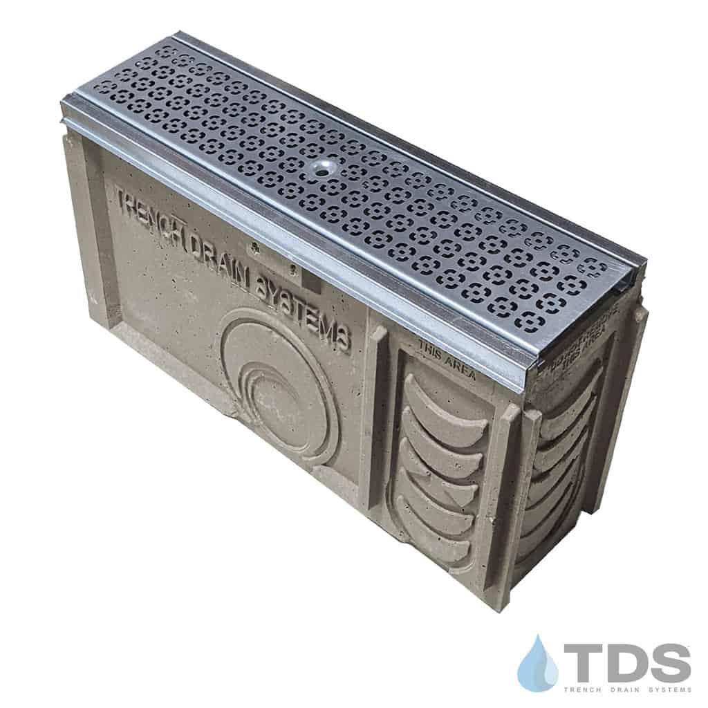 TP0650S (Shallow) Catch Basin Kit w/ DG0623H & Galvanized Edge for POLYCAST®