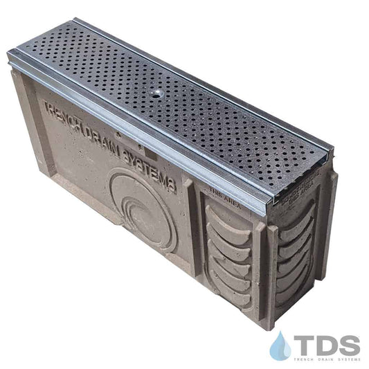 TP0650S (Shallow) Catch Basin Kit w/ DG0646RH & Galvanized Edge for POLYCAST®