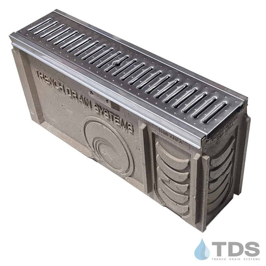 TP0650S (Shallow) Catch Basin Kit w/DG0647RH & Stainless Edge for POLYCAST®