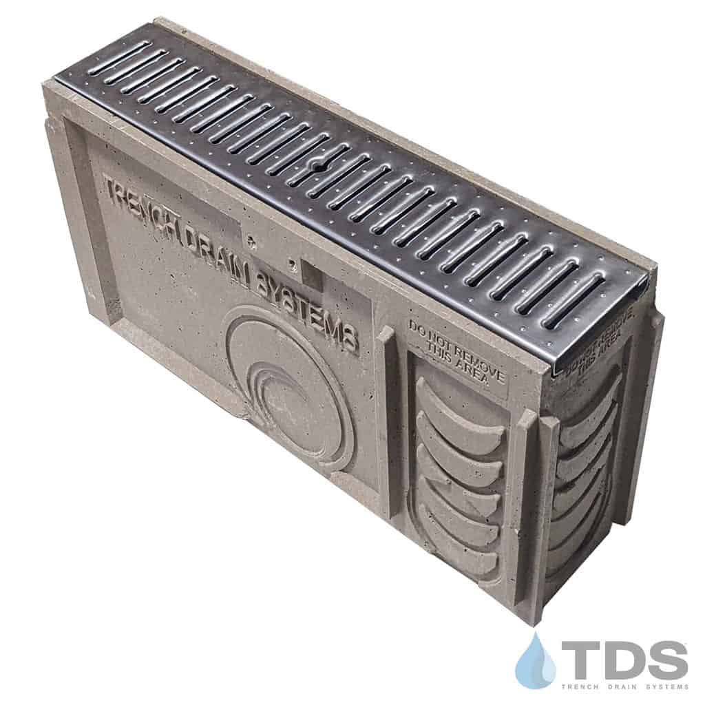 TP0650S (Shallow) Polymer Concrete Catch Basin Kit w/DG0647RH for POLYCAST®