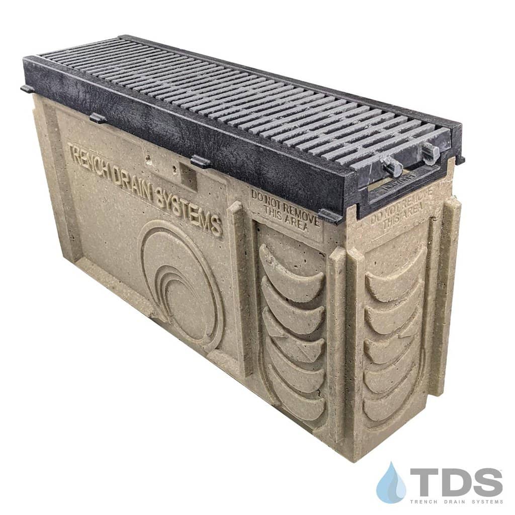 TP0650S-PE-644SP Inline low profile catch basin with DG0644SP Grate and HDPE Frame