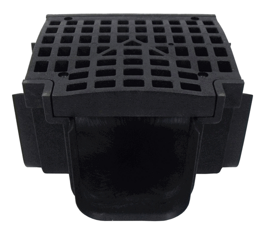 POLYLOK 90860-T Corner Tee with Mesh Grate - Black