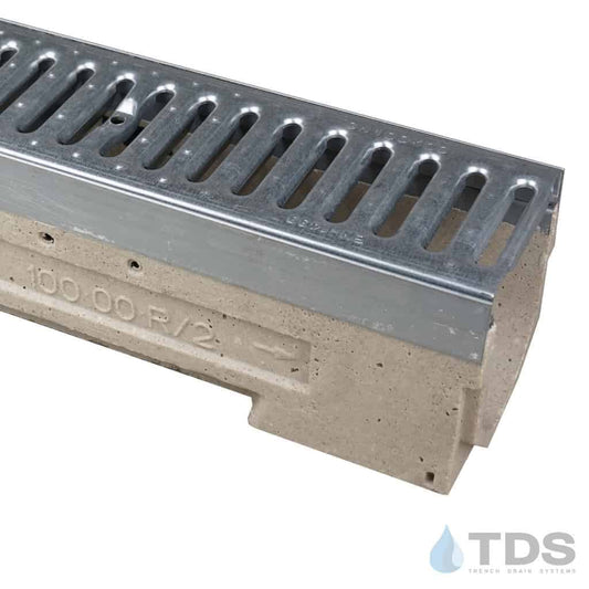 ULMA U100K Drainage Kit with ULMA Reinforced Slotted 424 Grate | Galvanized