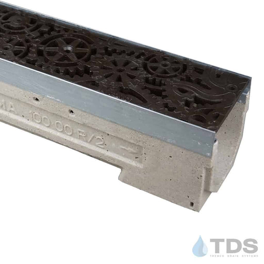 ULMA U100K Drainage Kit w/ Iron Age Dynamo Grate | Baked on Oil Finish