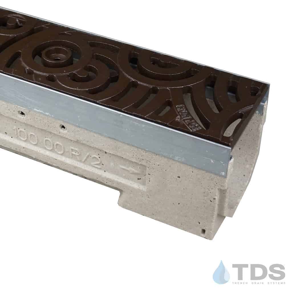 ULMA U100K Drainage Kit with Iron Age Oblio Grate | Baked on Oil Finish