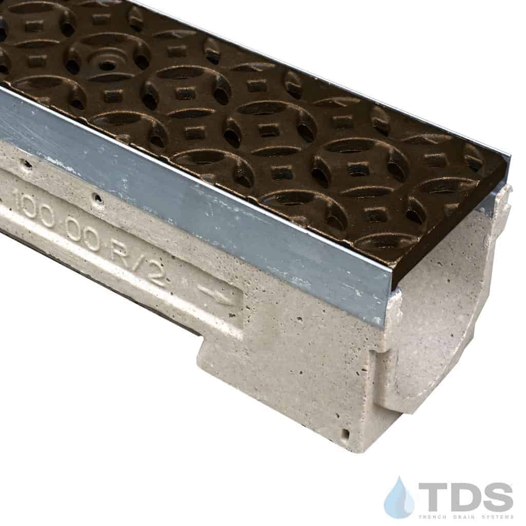 ULMA U100K Drainage Kit with Iron Age Interlaken Grate | Baked on Oil Finish