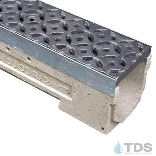 ULMA U100K Drainage Kit with Iron Age Interlaken Grate | Natural