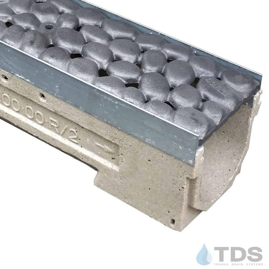 ULMA U100K Drainage Kit with Iron Age River Rock Grate | Natural
