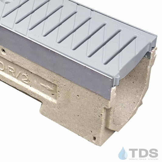 ULMA U100KX Kit with 495 / PNH100KCAM-GRIS Polypropylene ADA Heel Proof Grate – GRAY Class A