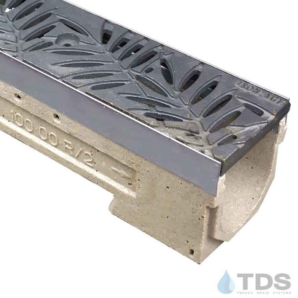 ULMA U100KX Drain Channel w/ Iron Age Locust Grate-RAW
