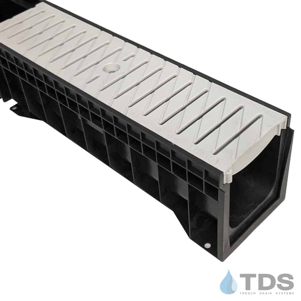ULMA HYDROPLUS with 495 / PNH100KCAM-GRIS Polypropylene ADA Heel Proof Grate Class A - GRAY