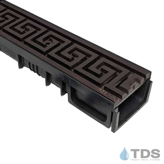 HYDROPLUS Mini w/ Iron Age 5"x 20" Greek Key BoOF Cast Iron Grate | Class B