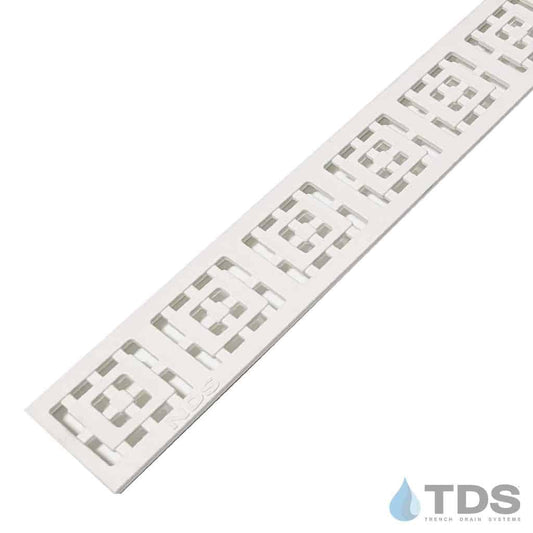 NDS Slim Channel 9251 Class A Plastic Square Deco 2" x 36" Grate - WHITE